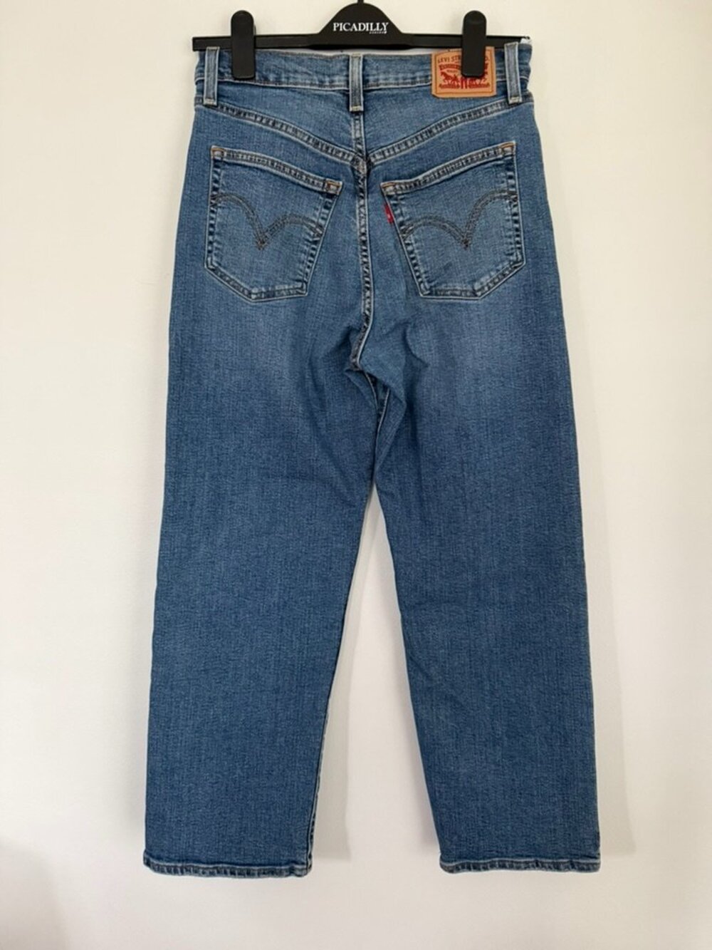 $118 Levi’s Ribcage Straight Ankle Jeans Size 27 High Rise Cropped Denim - Picture 8 of 9